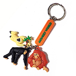 PVC CHARM KEYRING.